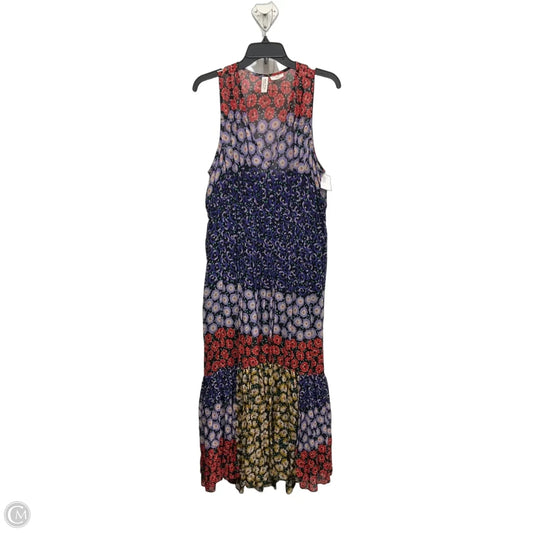 Dress Casual Maxi By Anthropologie In Purple & Yellow, Size: L