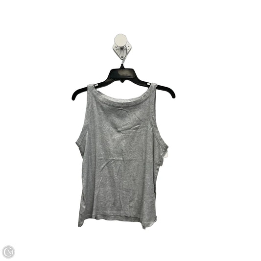 Top Sleeveless By Loft In Grey, Size: L