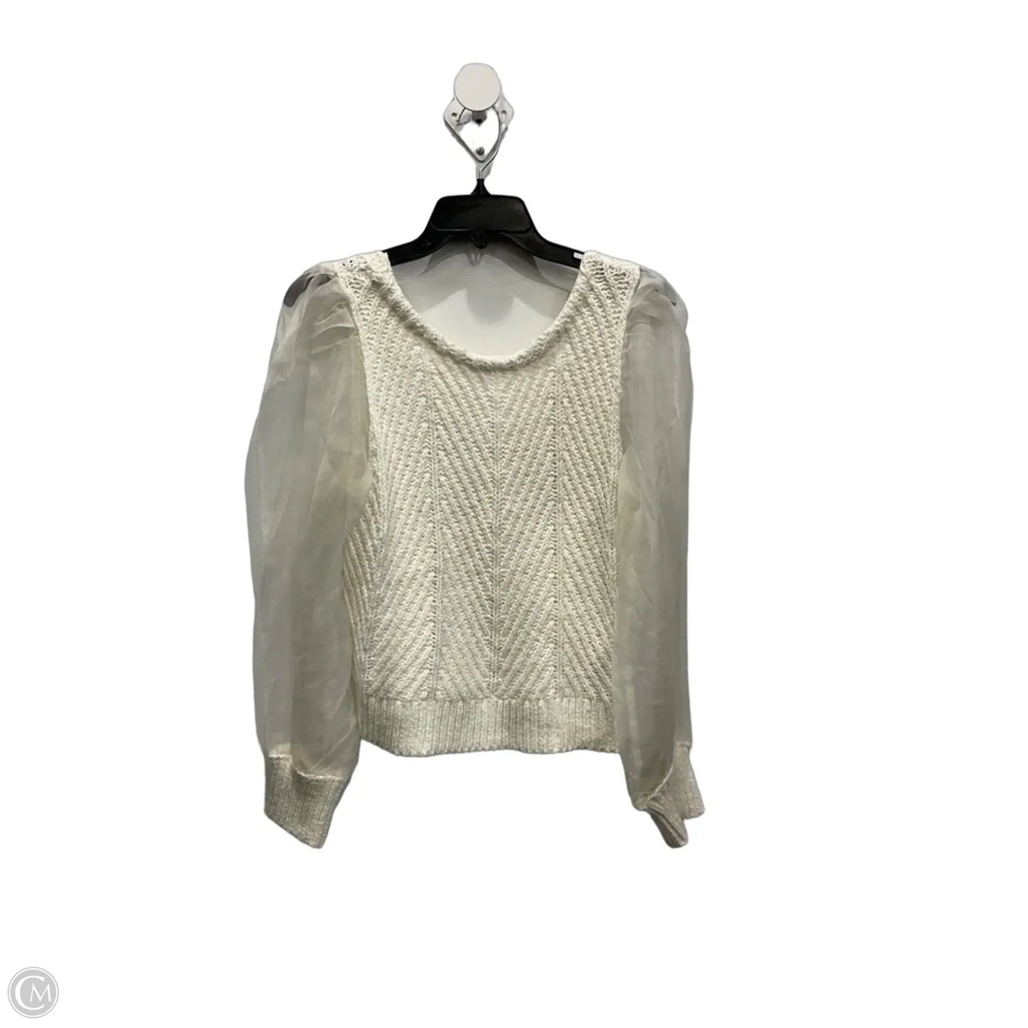 Top Long Sleeve By Anthropologie In White, Size: S