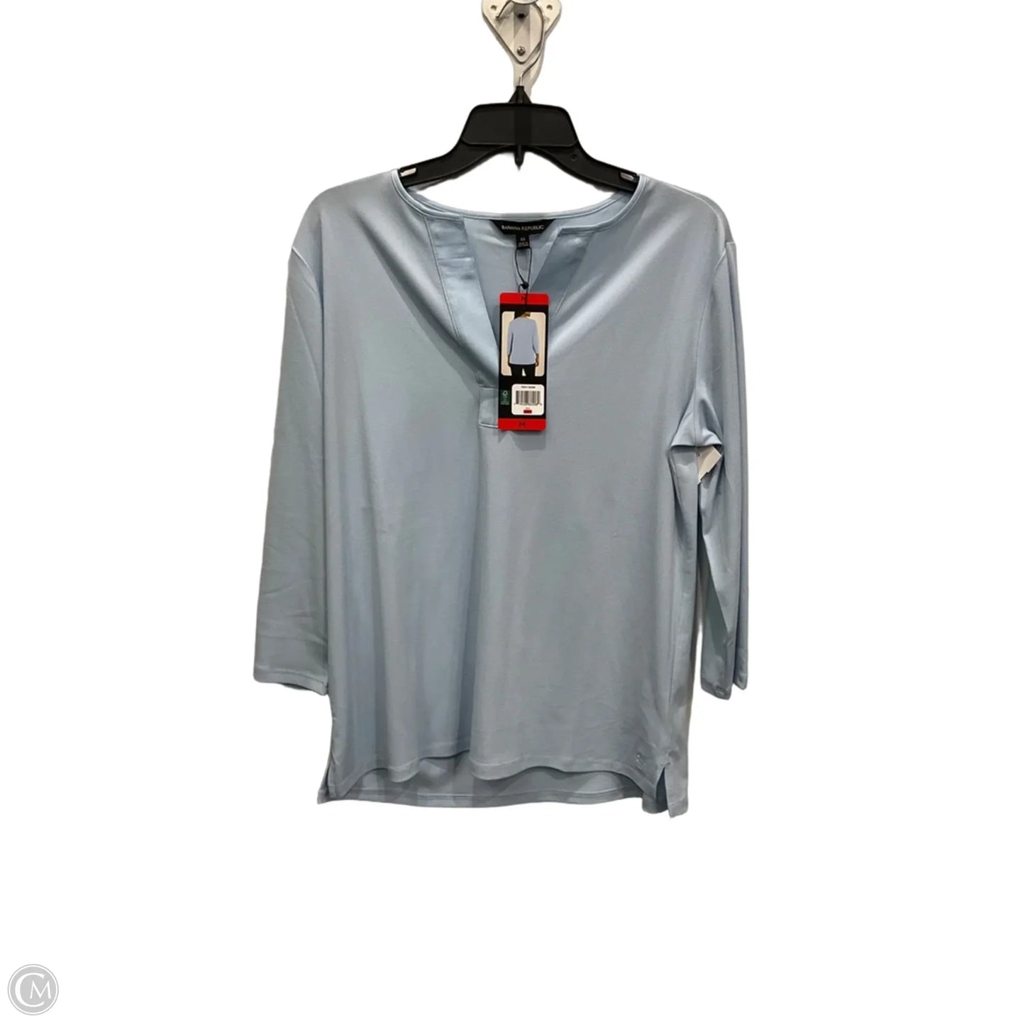 Top Long Sleeve By Banana Republic In Blue, Size: M