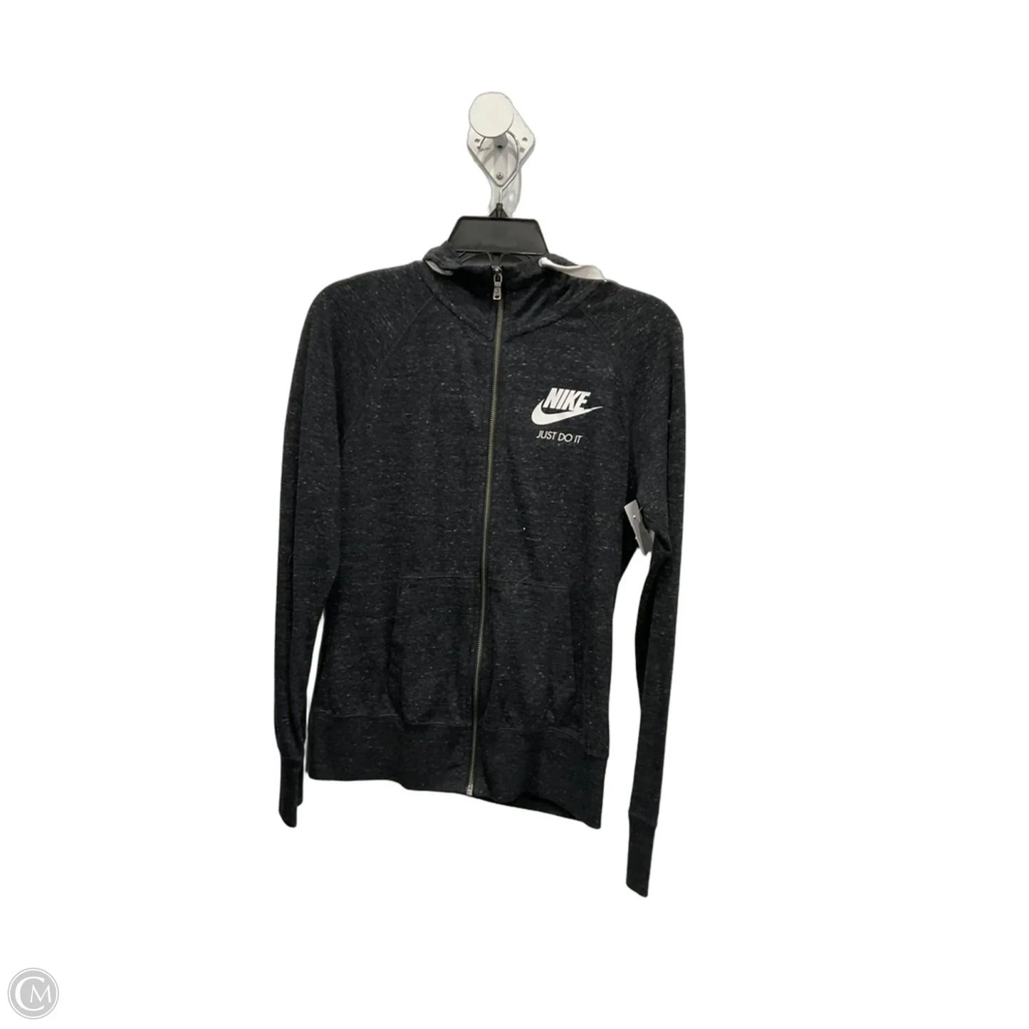 Athletic Jacket By Nike In Grey, Size: S
