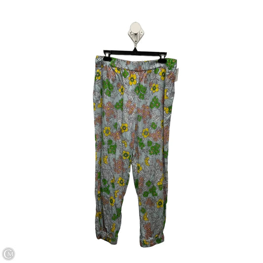 Pants Designer By Tory Burch In Floral Print, Size: L