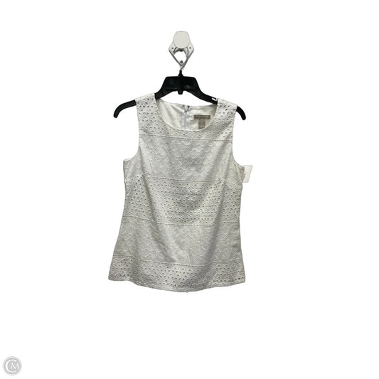 Top Sleeveless Basic By Banana Republic In White, Size: 4p