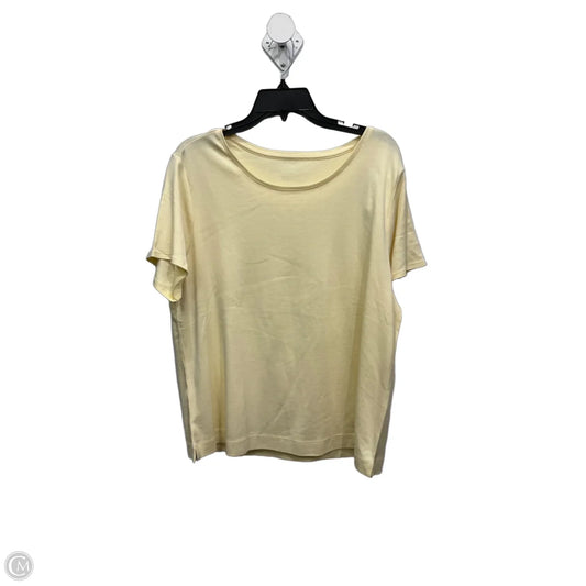 Top Short Sleeve Basic By J. Jill In Yellow, Size: Xl