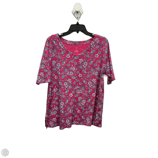 Top Short Sleeve By J. Jill In Multi-colored, Size: L