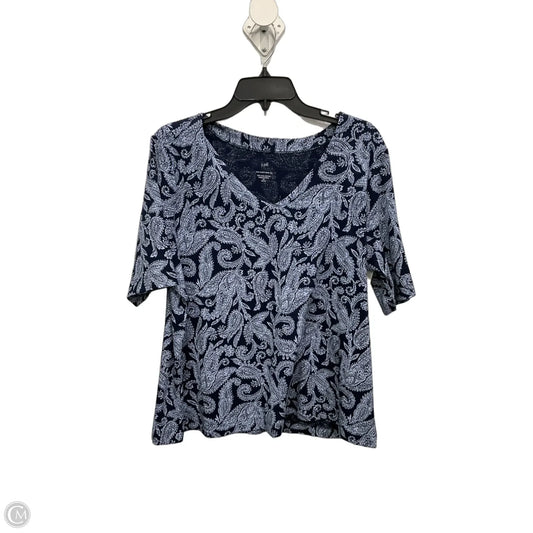 Top Short Sleeve By J. Jill In Multi-colored, Size: Xl