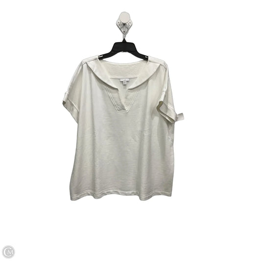 Top Short Sleeve Basic By J. Jill In White, Size: Xl