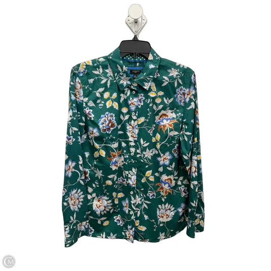 Blouse Long Sleeve By Talbots In Multi-colored, Size: L