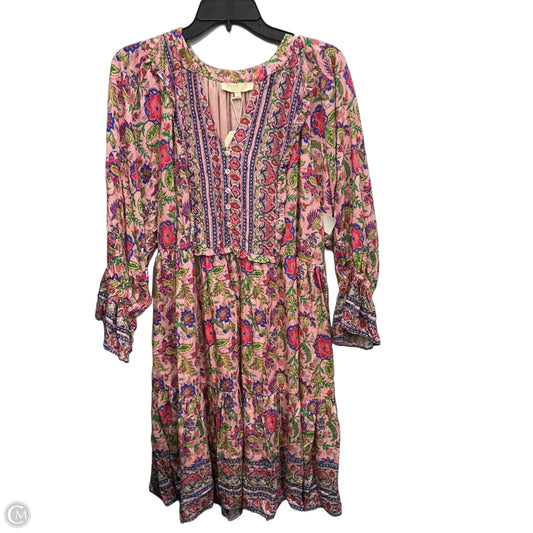 Dress Casual Midi By Clothes Mentor In Multi-colored, Size: L