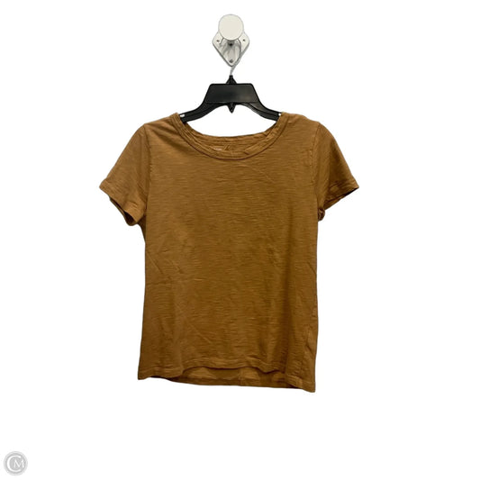 Top Short Sleeve Basic By J. Crew In Brown, Size: M