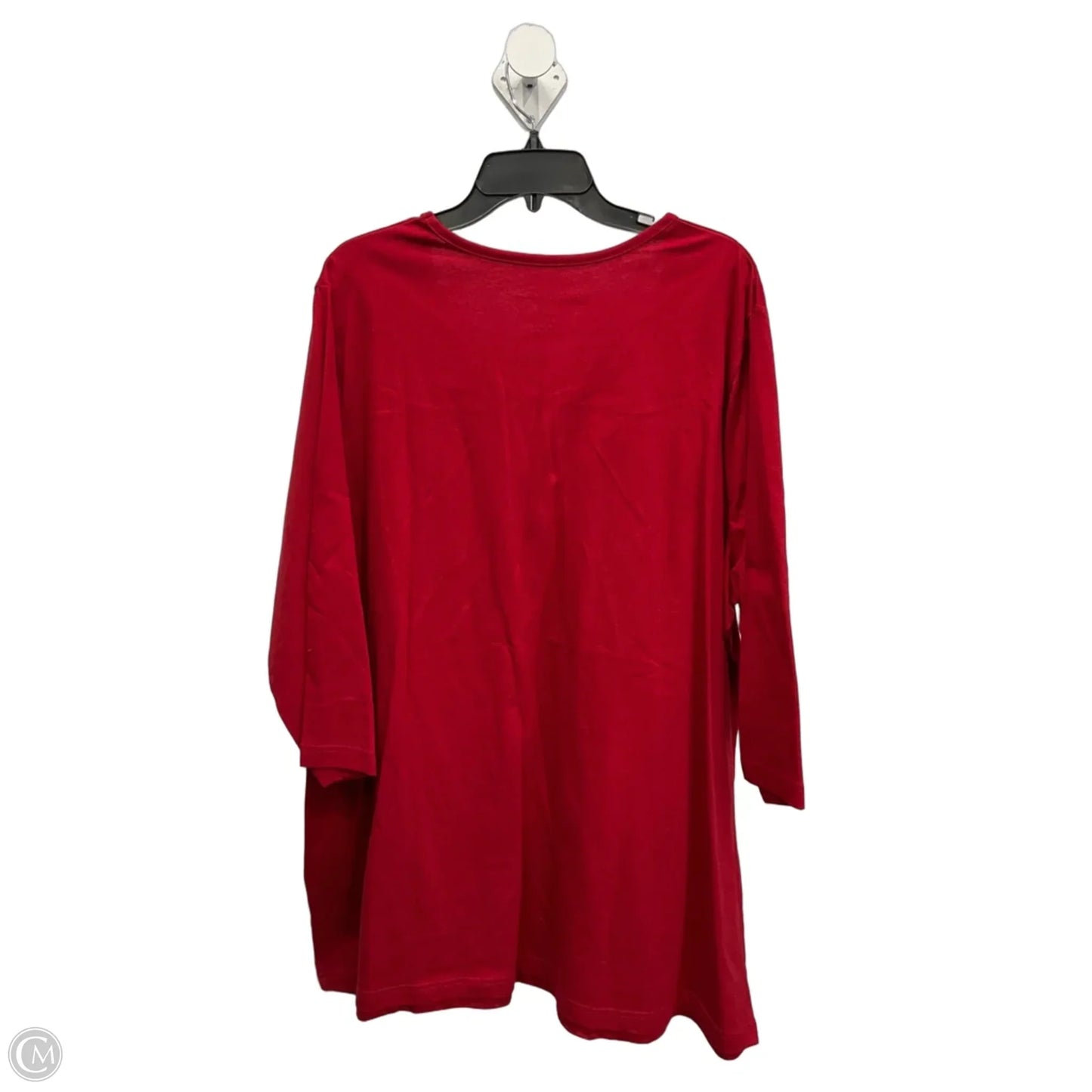 Top Long Sleeve Basic By Clothes Mentor In Red, Size: 4x