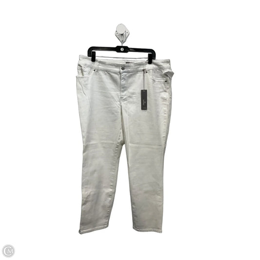 Pants Cropped By Chicos In White Denim, Size: 16