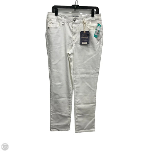 Jeans Straight By Democracy In White Denim, Size: 12