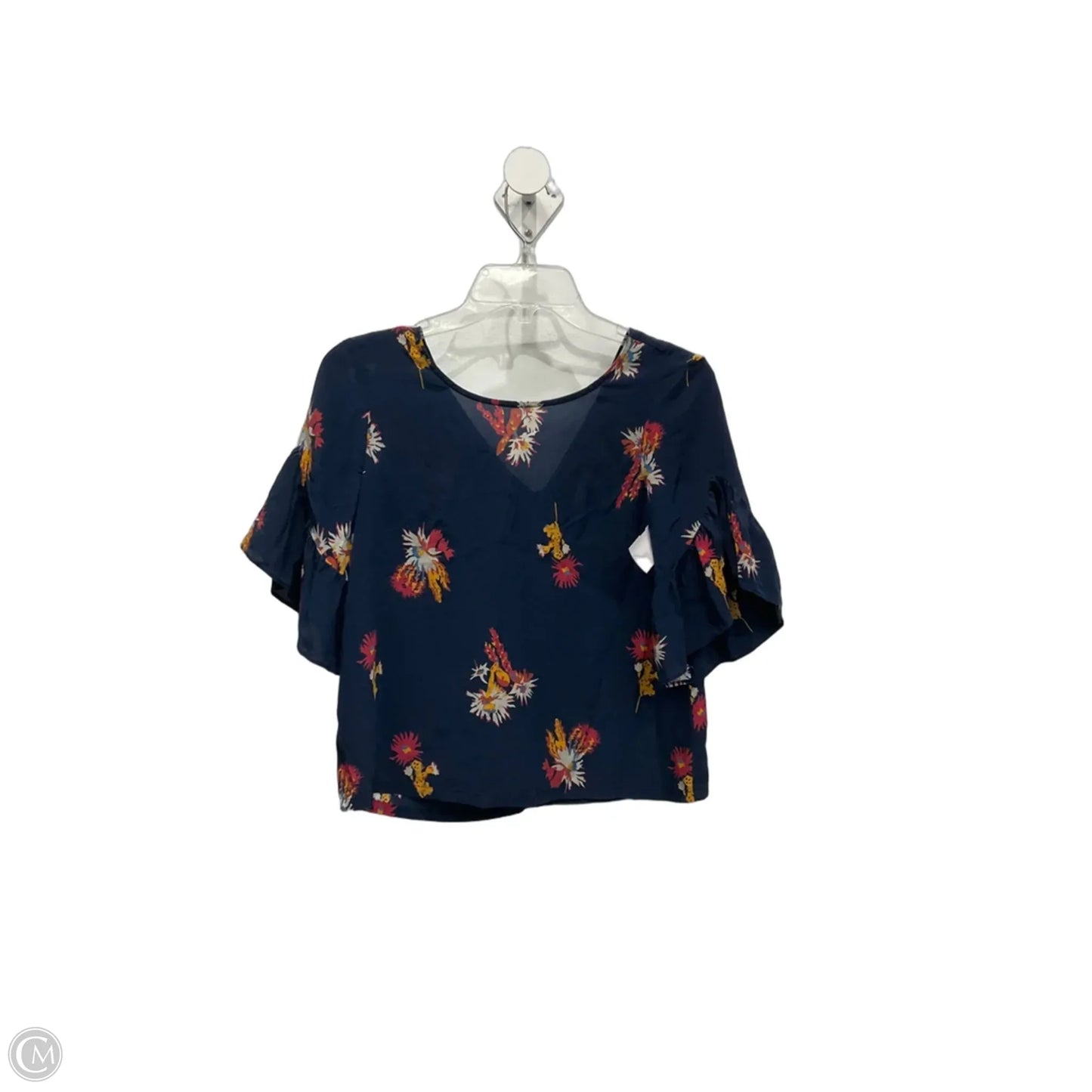 Top Short Sleeve By Madewell In Floral Print, Size: Xxs