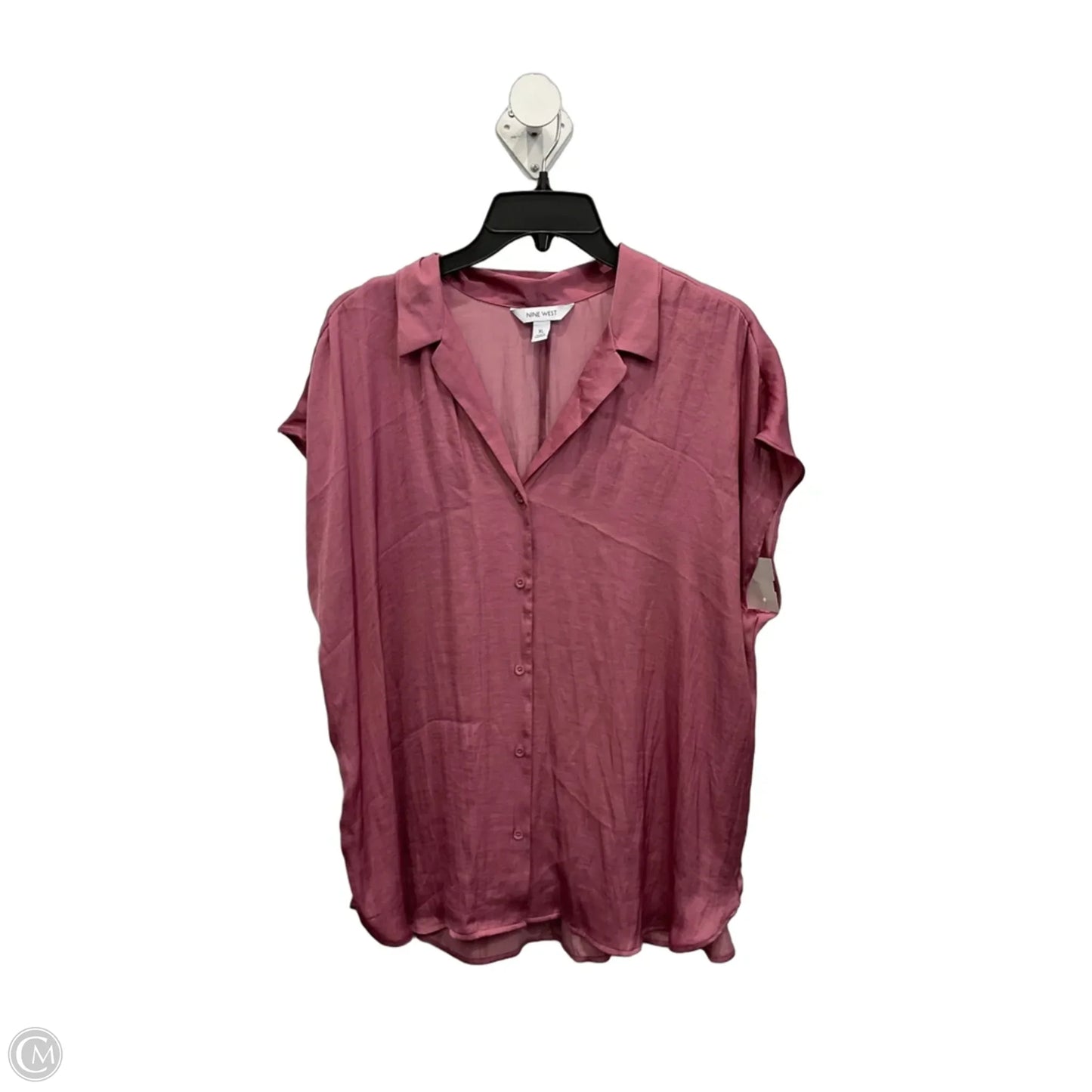 Blouse Sleeveless By Nine West In Pink, Size: Xl
