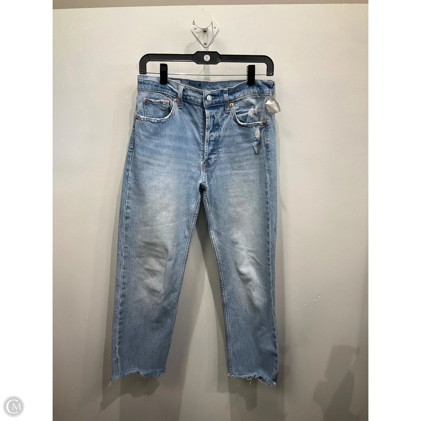 Jeans Cropped By Gap In Blue Denim, Size: 6