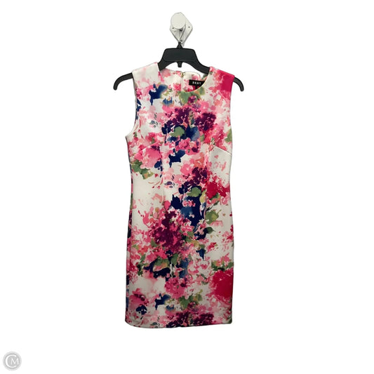 Dress Work By Dkny In Floral Print, Size: Xs