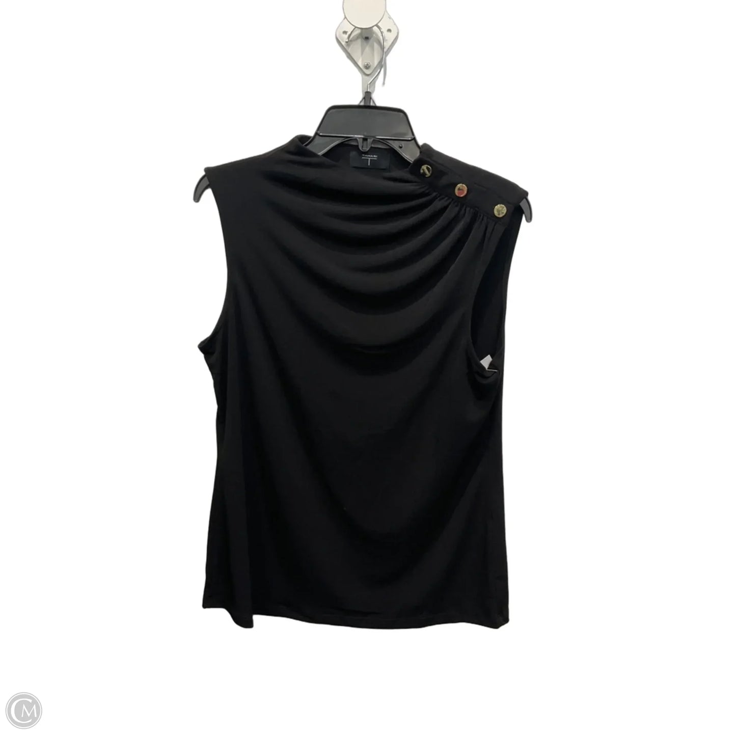 Top Sleeveless By Tahari In Black, Size: M