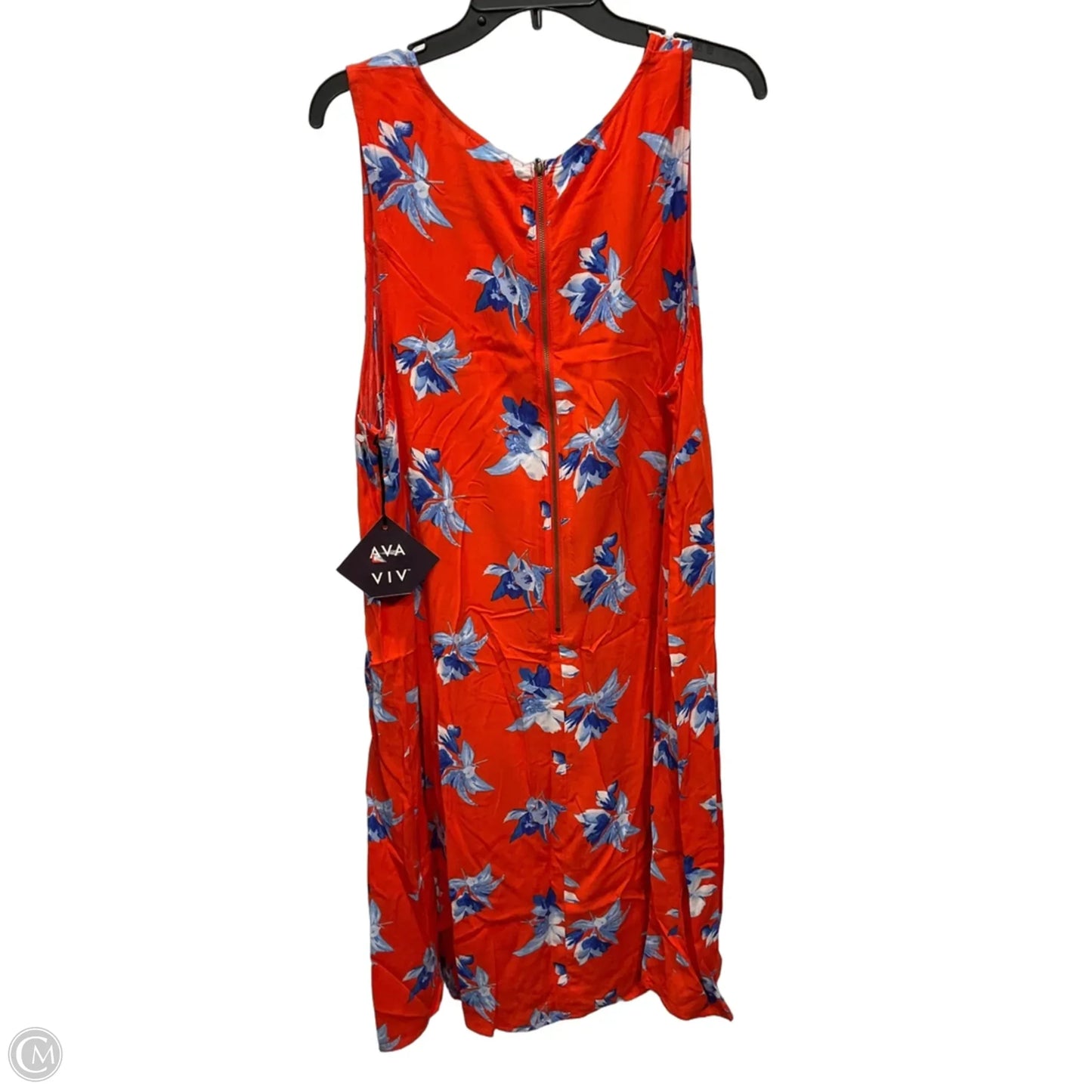 Dress Casual Midi By Ava & Viv In Orange, Size: 2x