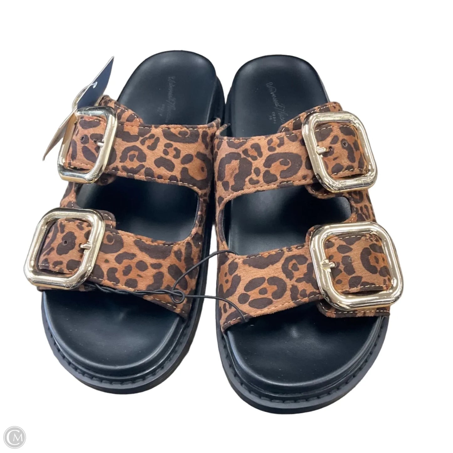 Sandals Flats By Universal Thread In Animal Print, Size: 6