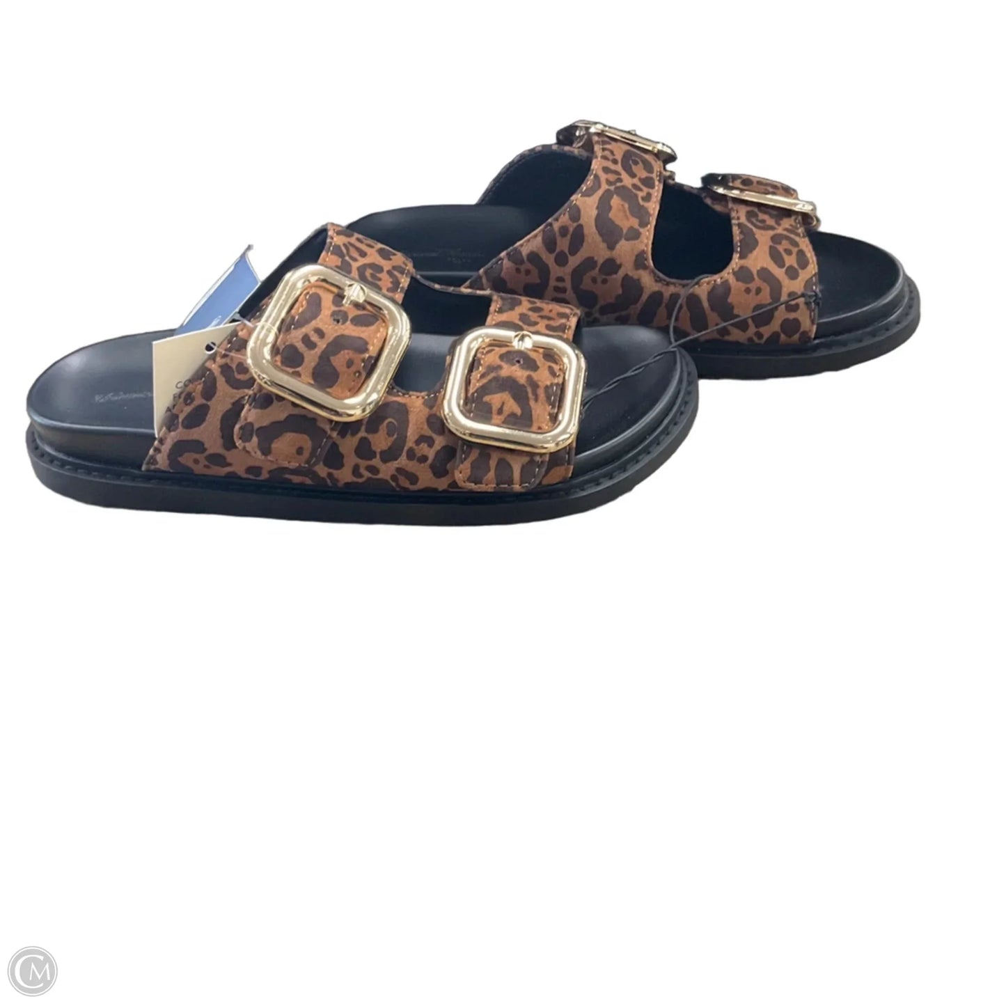 Sandals Flats By Universal Thread In Animal Print, Size: 6