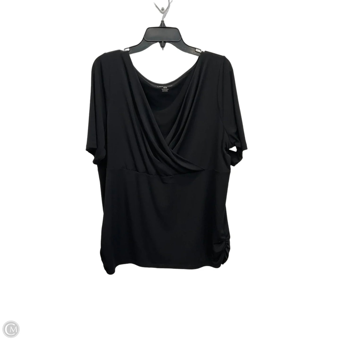 Top Short Sleeve By Lane Bryant In Black, Size: 2x