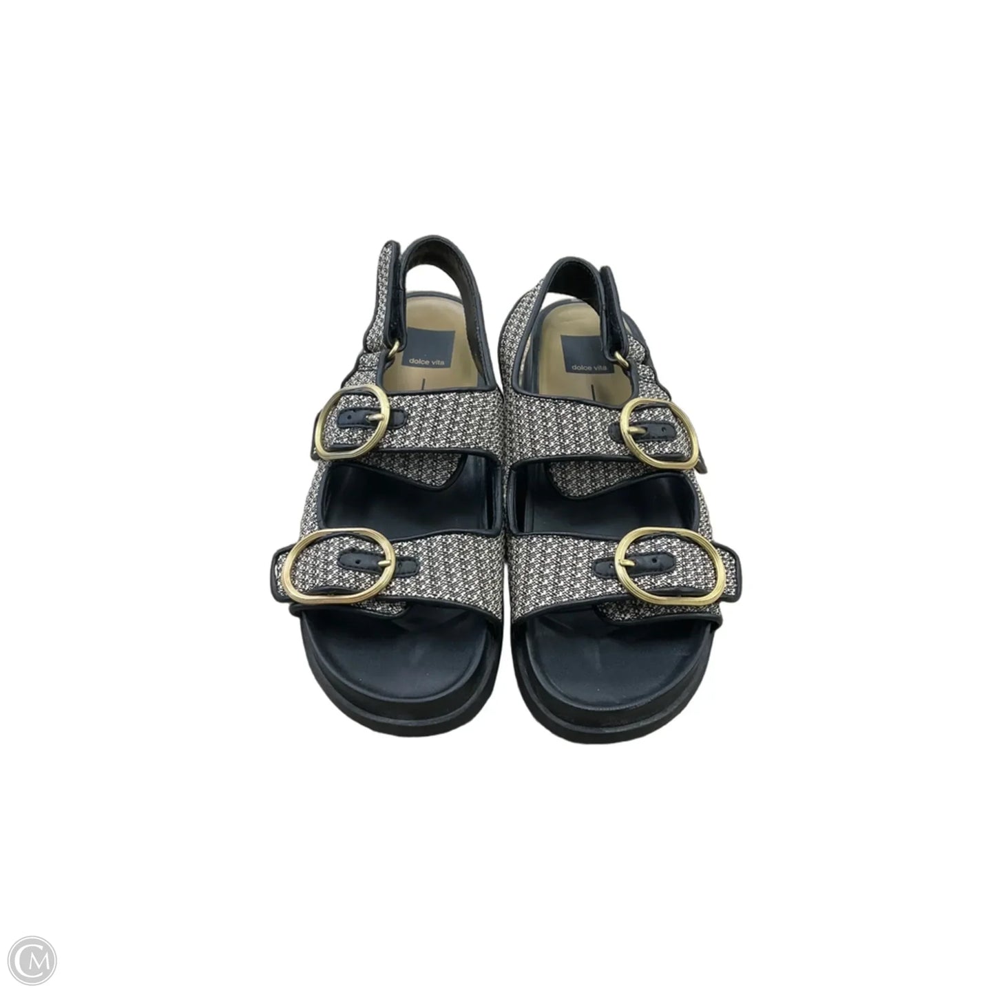 Sandals Flats By Dolce Vita In Black & Cream, Size: 9