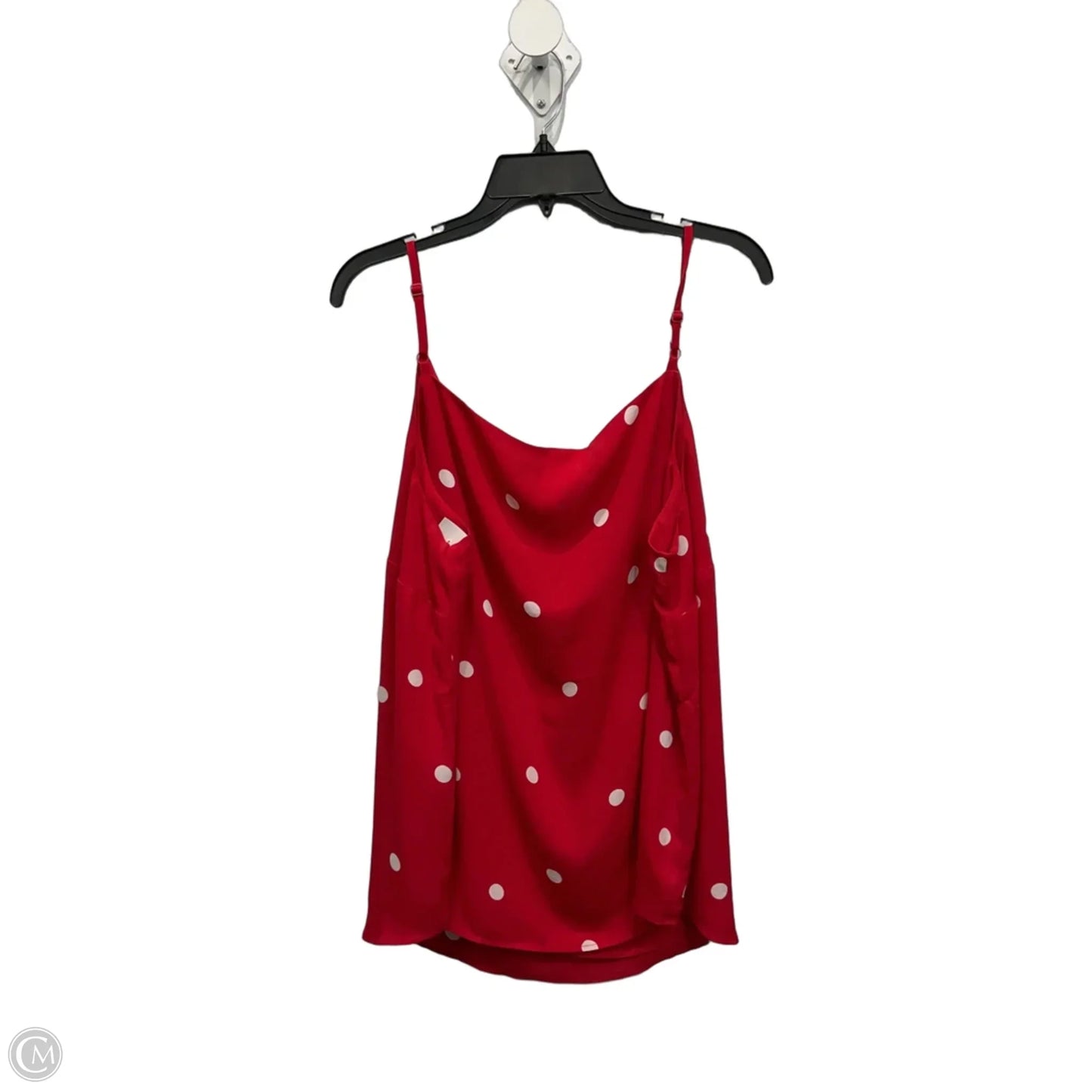 Top Sleeveless By Loft In Red & White, Size: 2x
