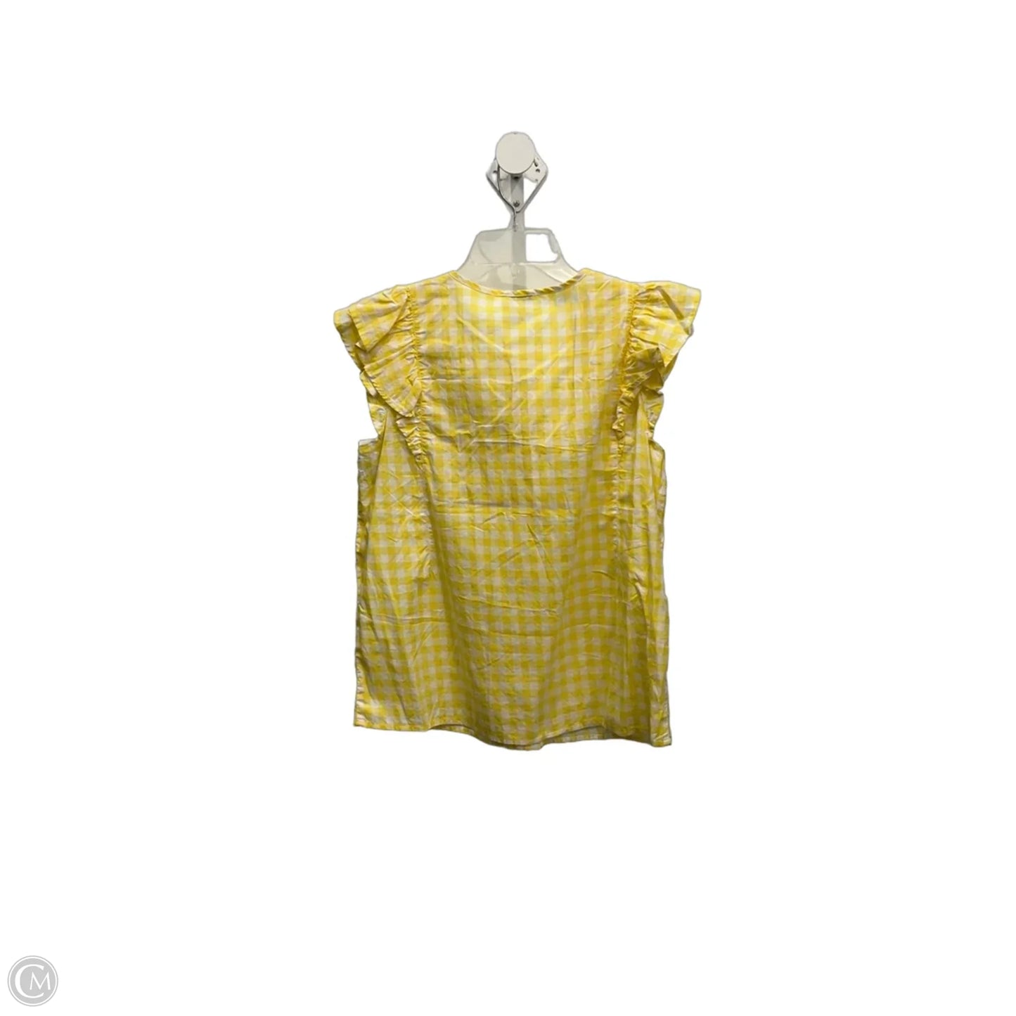 Top Sleeveless By J. Crew In White & Yellow, Size: Xs