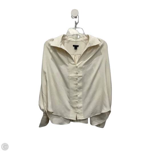 Blouse Long Sleeve By Ann Taylor In Cream, Size: Sp