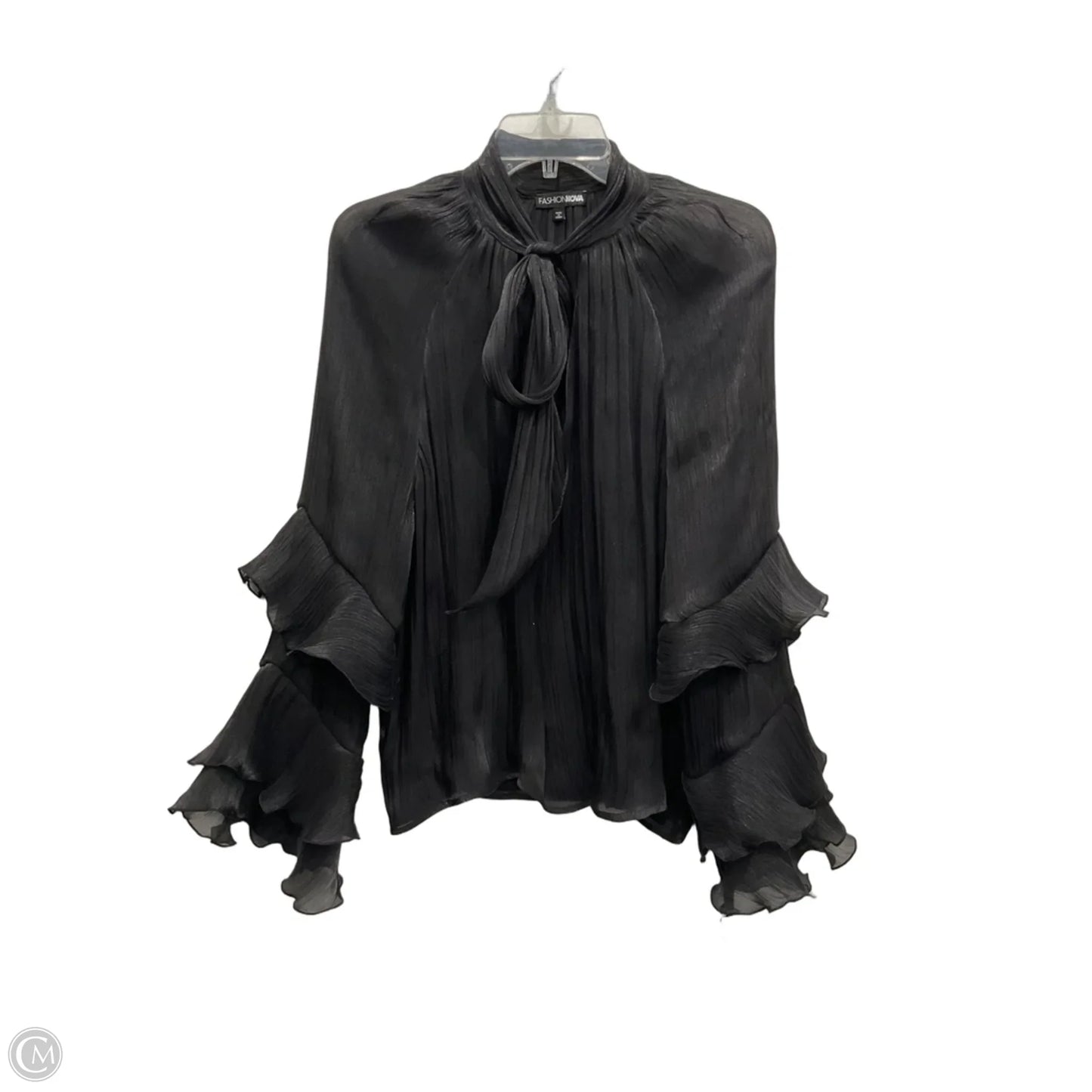 Top Long Sleeve By Fashion Nova In Black, Size: 1x
