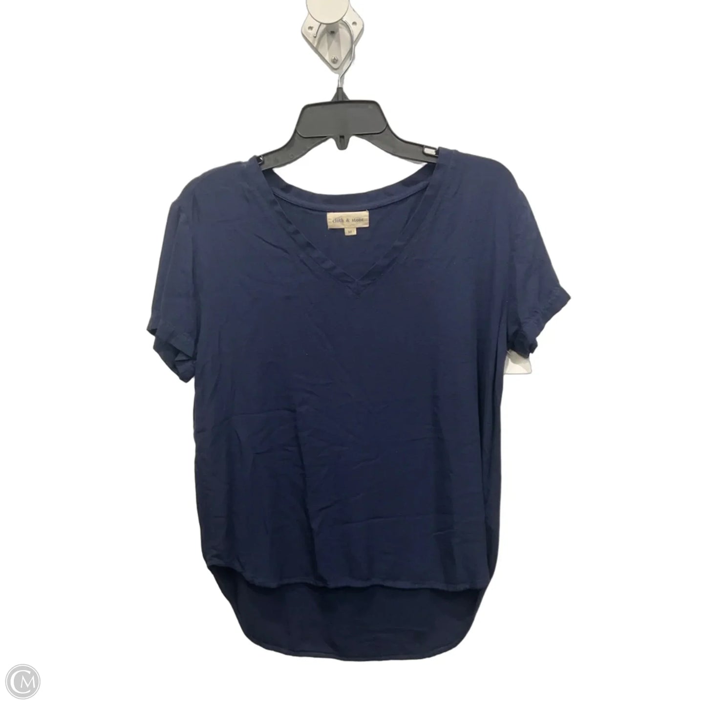 Top Short Sleeve Basic By Cloth & Stone In Blue, Size: M