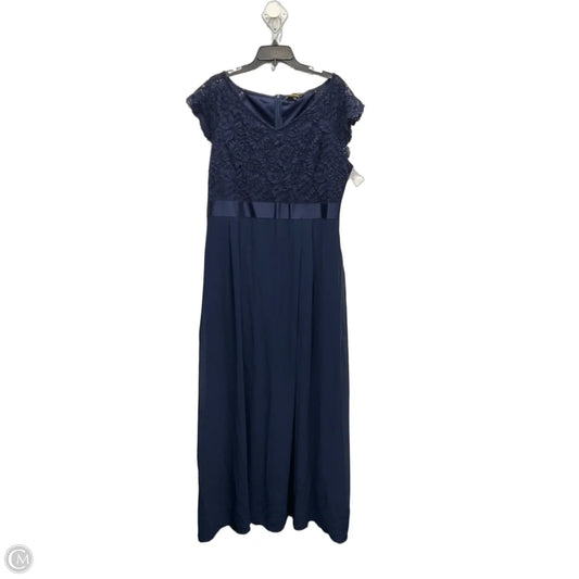 Dress Party Long By Clothes Mentor In Navy, Size: 2x