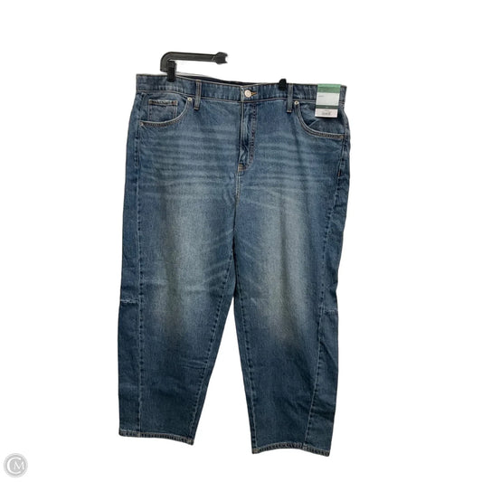Jeans Straight By Terra & Sky In Blue Denim, Size: 22