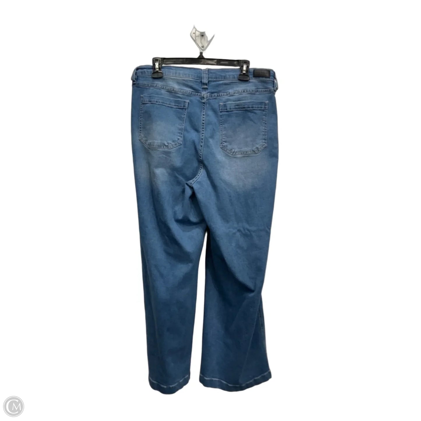 Jeans Wide Leg By Nicole Miller In Blue Denim, Size: 16