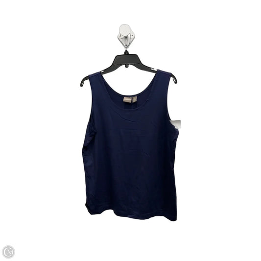 Top Sleeveless Basic By Chicos In Navy, Size: Xl