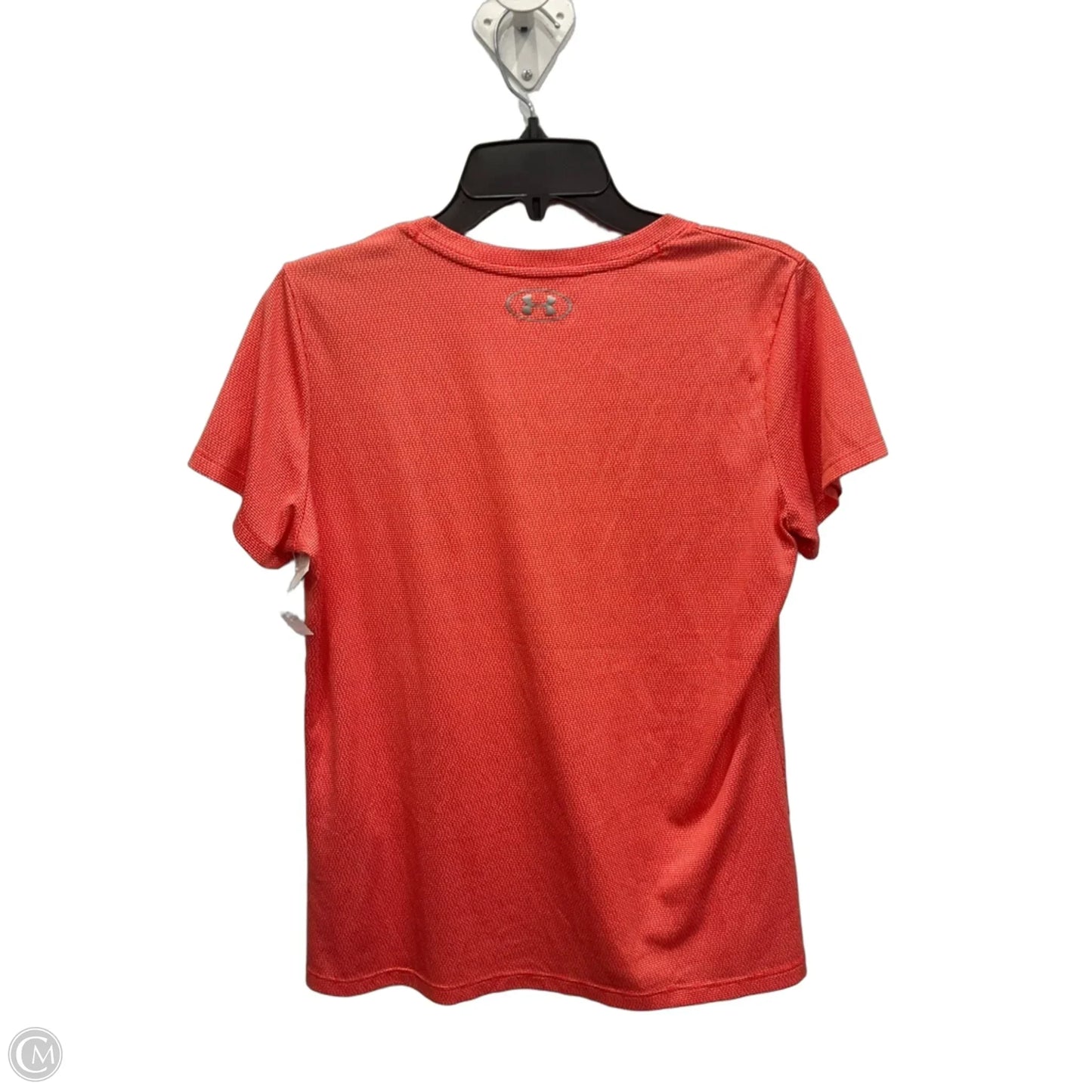 Athletic Top Short Sleeve By Under Armour In Orange, Size: M