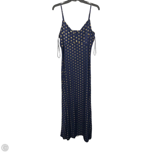 Dress Casual Maxi By Michael By Michael Kors In Blue & Gold, Size: Xl