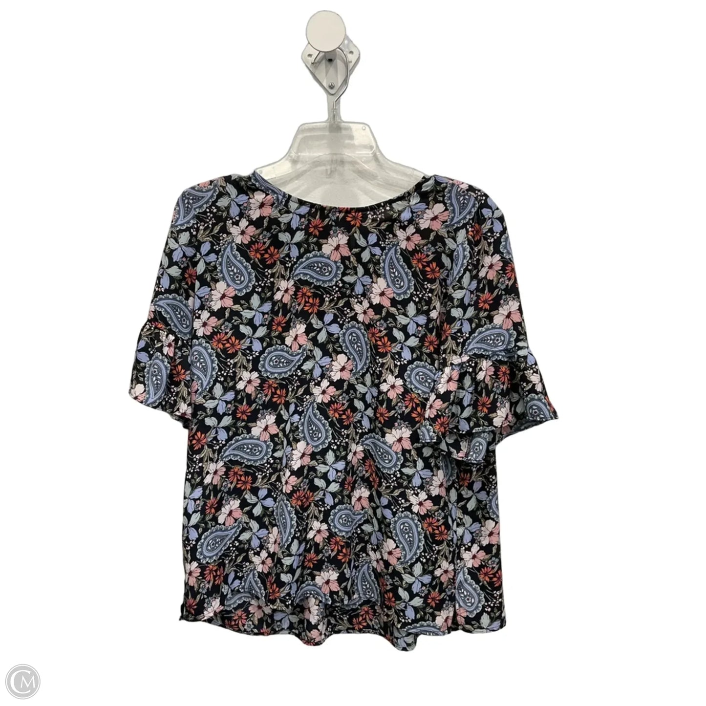 Top Short Sleeve By Loft In Floral Print, Size: S
