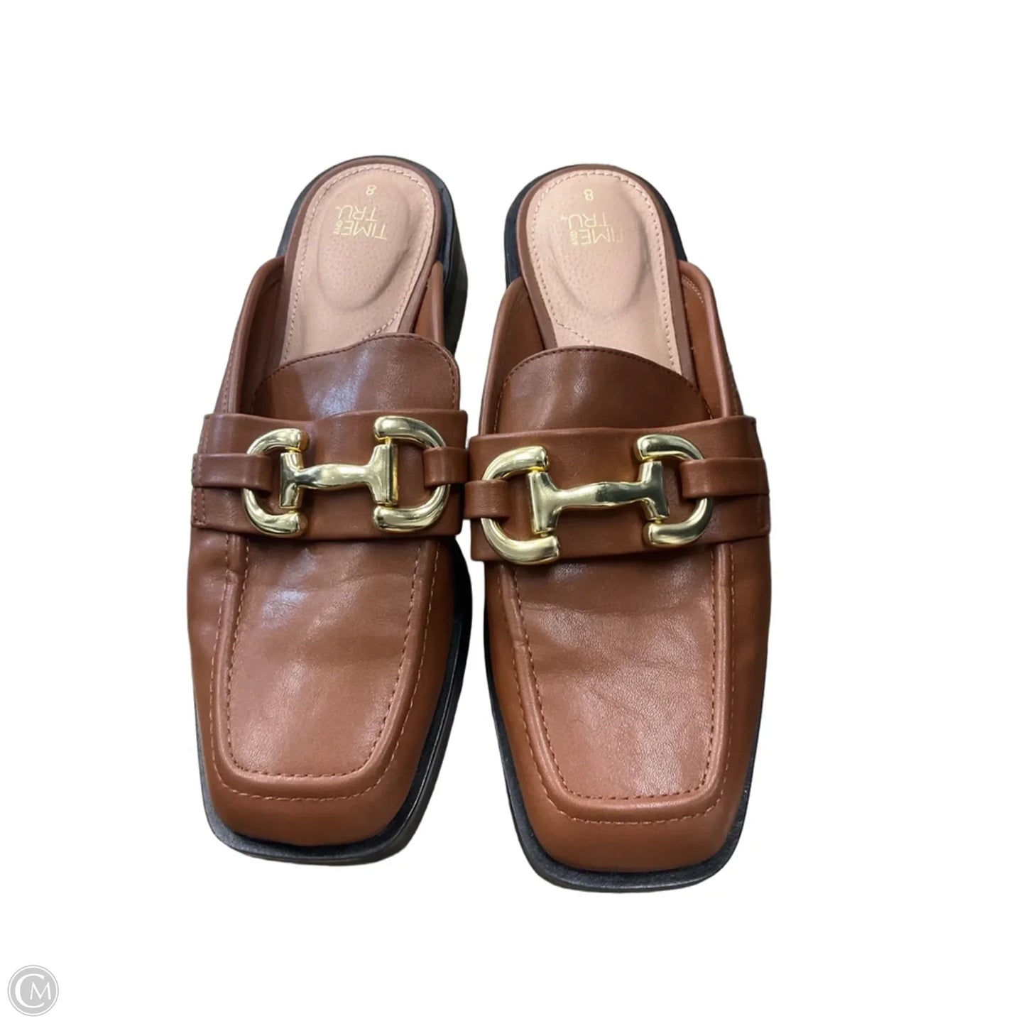 Shoes Heels Block By Time And Tru In Brown, Size: 8
