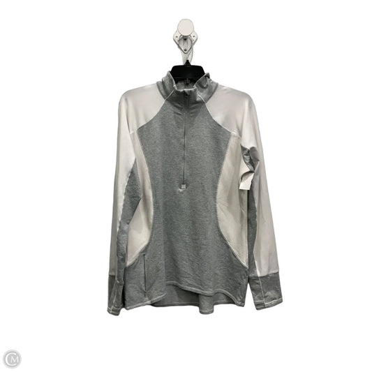 Athletic Sweatshirt Collar By Athleta In Grey & White, Size: Xl