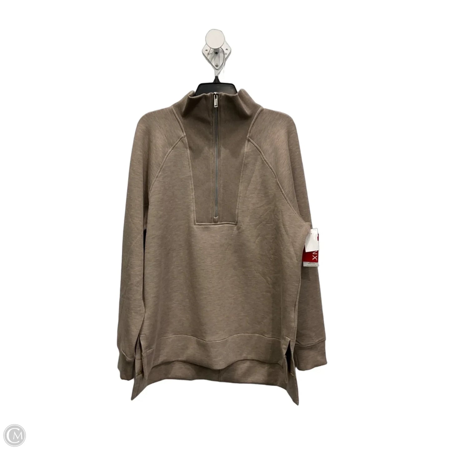 Athletic Sweatshirt Collar By Spanx In Brown, Size: L