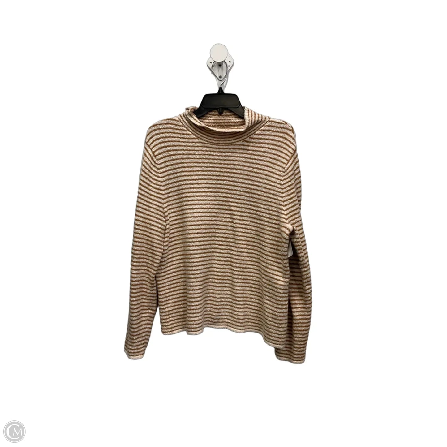 Sweater By J. Crew In White & Yellow, Size: L