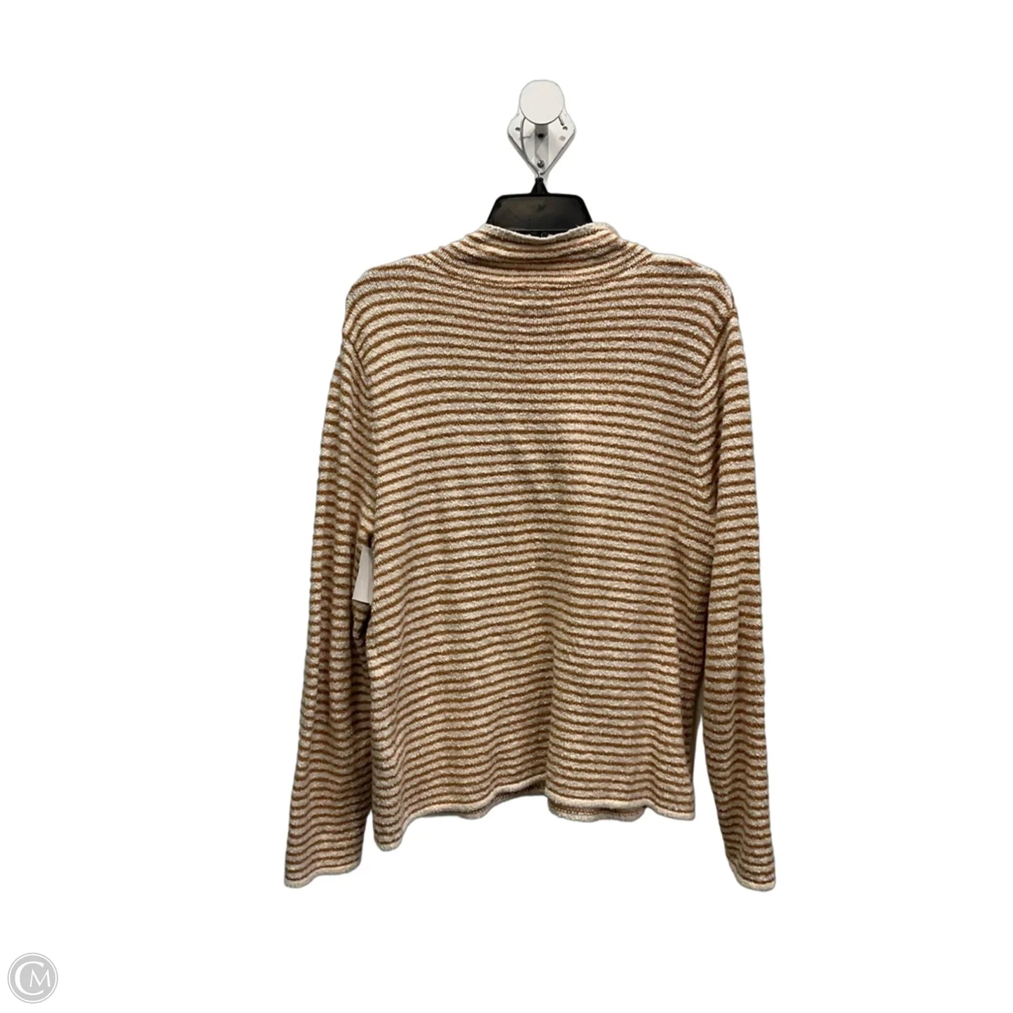 Sweater By J. Crew In White & Yellow, Size: L