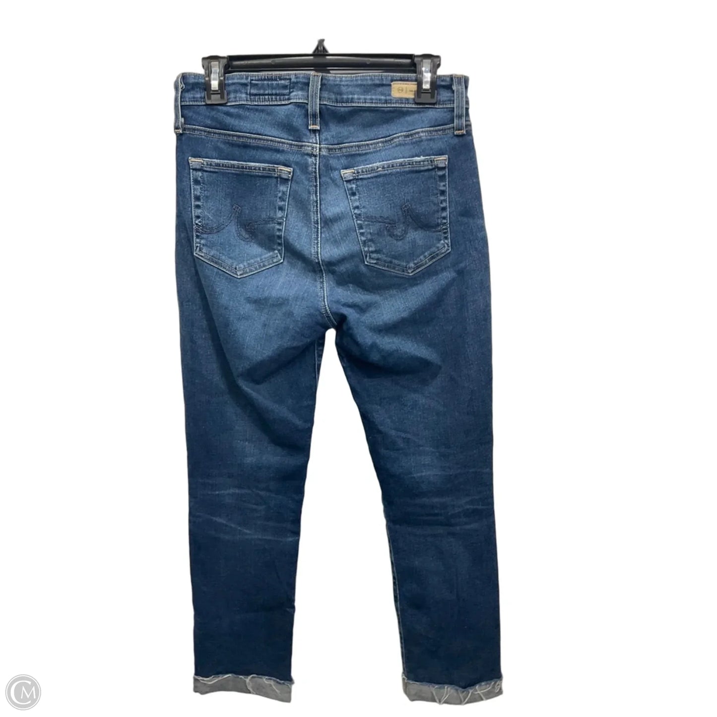 Jeans Straight By Ag Jeans In Blue Denim, Size: 4