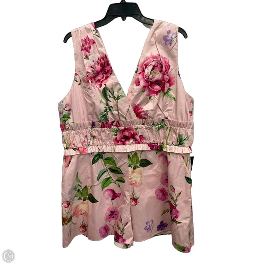 Romper By Express In Pink, Size: Xl
