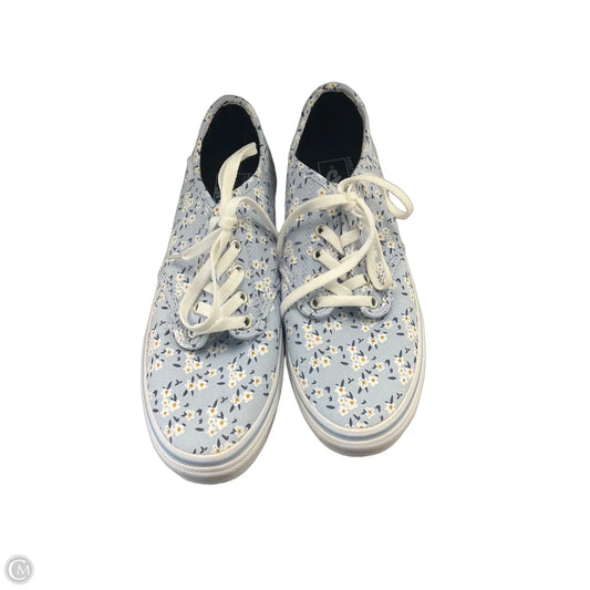 Shoes Sneakers By Vans In Blue & White, Size: 9.5