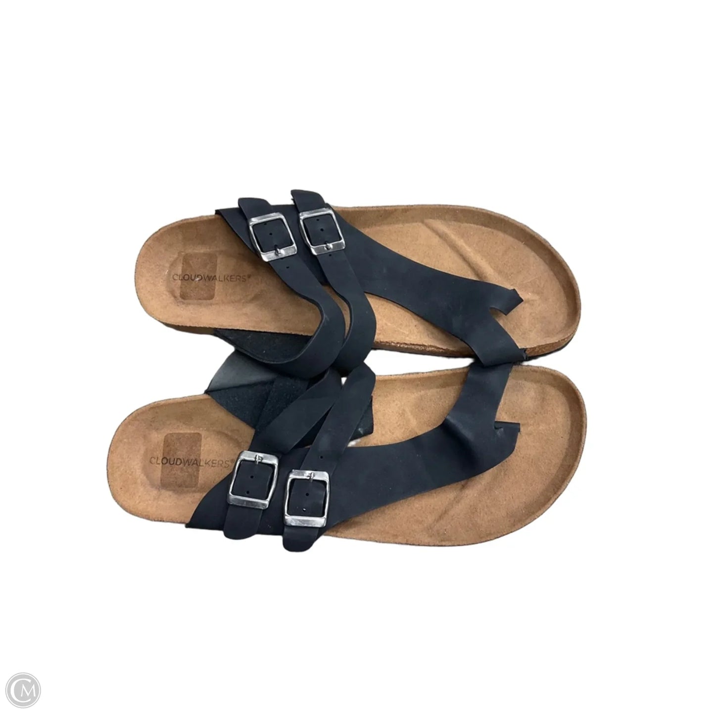 Sandals Flats By Cloudwalkers In Black & Brown, Size: 11