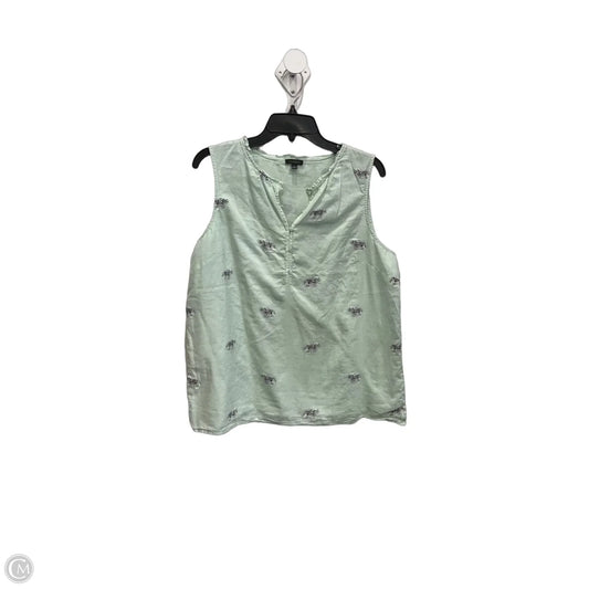 Top Sleeveless By Talbots In Green, Size: L