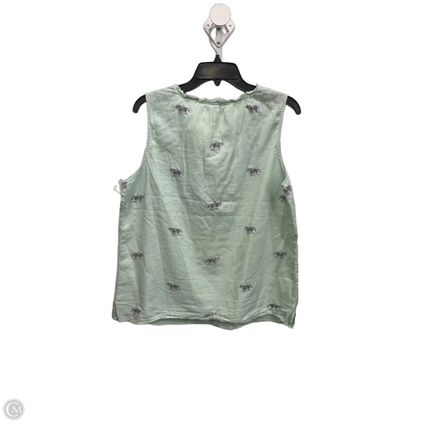 Top Sleeveless By Talbots In Green, Size: L